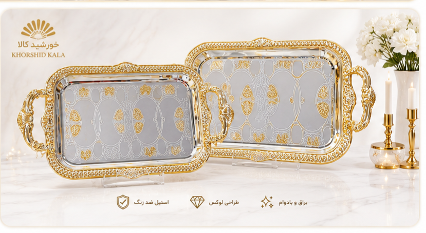 سینی جفتی استیل وارداتی نجیب