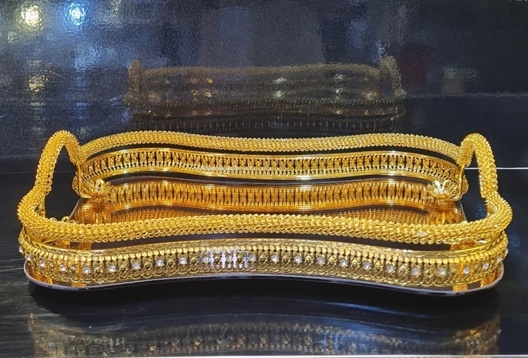سینی پذیرایی نگین طلائی
